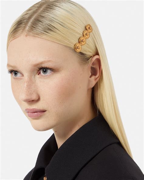 Shop Versace Tribute Medusa Hair Pin 